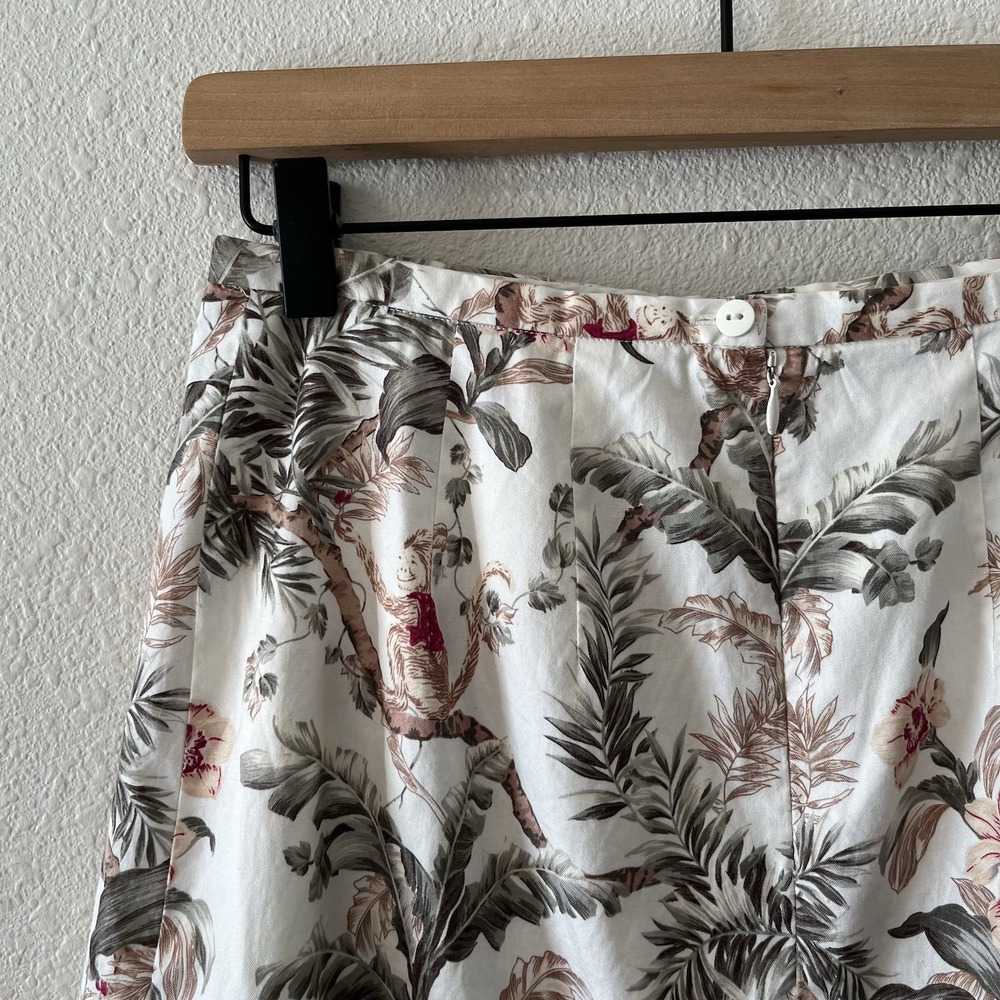 Vintage Talbots Skirt Size 4 Monkeys Jungle Lined Cotton USA MADE A Line Cute - Picture 7 of 15
